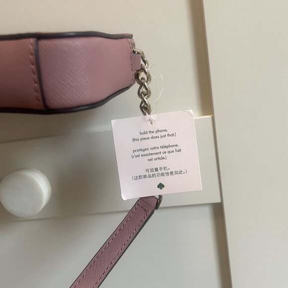 Kate Spade Cameron Double Zip Small Crossbody Bag in Dusty Peony Pink - Picture 12 of 16